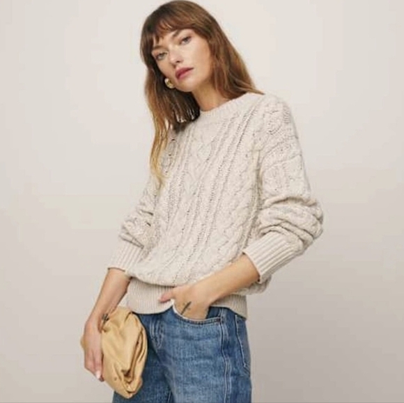Reformation Sweaters - Reformation Sam Oversized Cable Knit Sweater